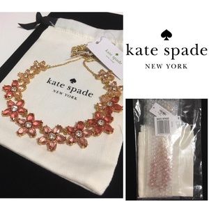 🆕KATE SPADE ♠️ -PINK FLORAL BED OF ROSES NECKLACE